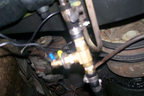 1982 Ford E350 - Tranny temp T'ed in.