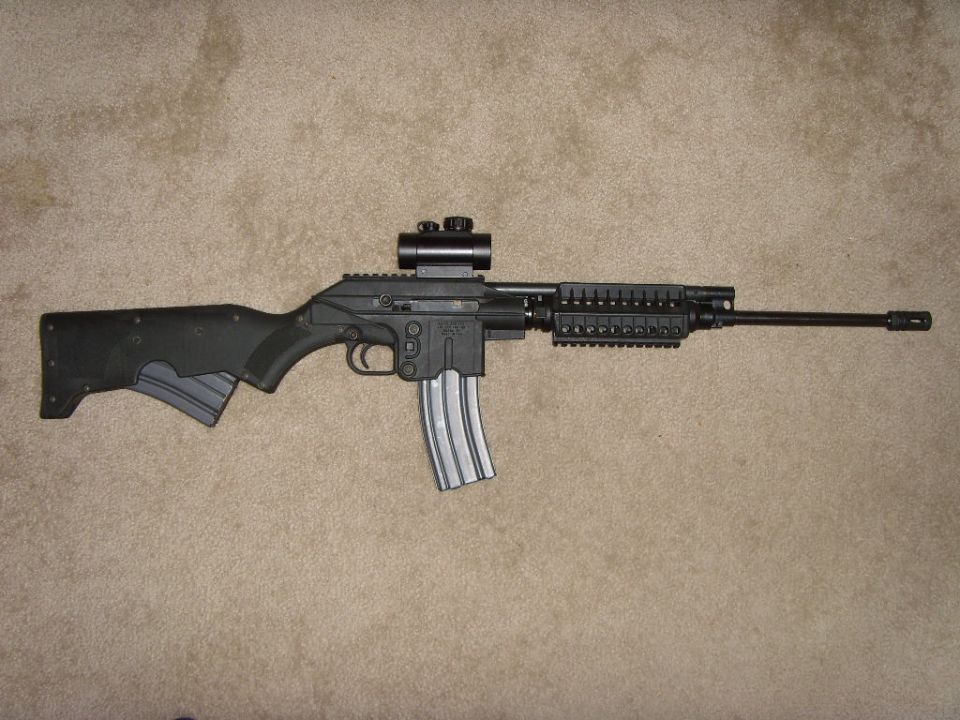 K-22 rifle with scope and extended magazine