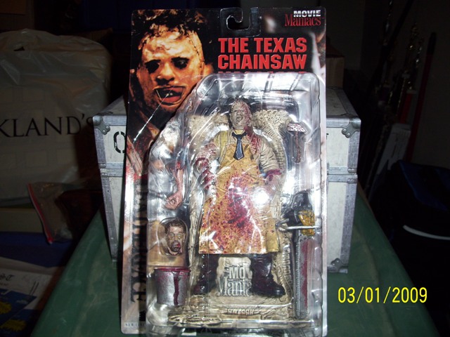 Movie Maniacs Texas Chainsaw action figure in plastic packaging