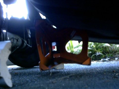 1995 Ford Bronco - This could have been worse. It only punchured the shield and dented the tank