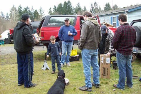 1995 Ford Bronco - Brady telling Stories for the work party
