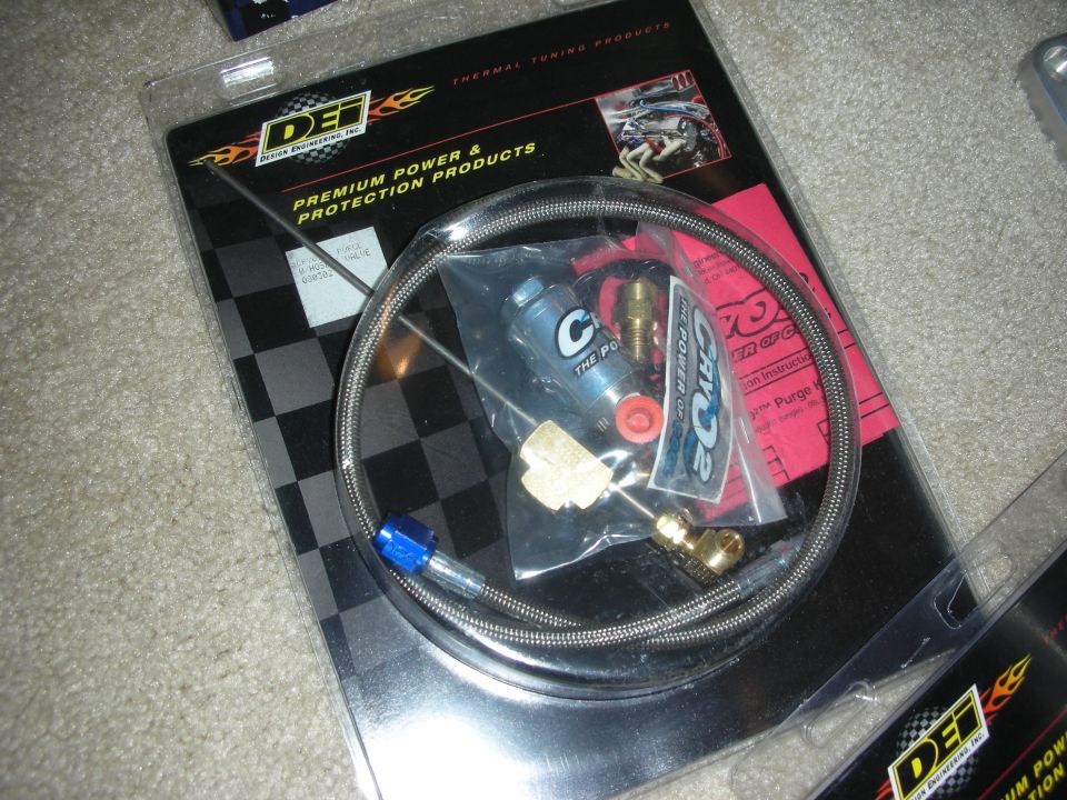 DEI braided stainless steel hose kit with fittings