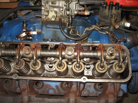 1966 Ford F-100 - Oh, no good. Rusted rocker arms.