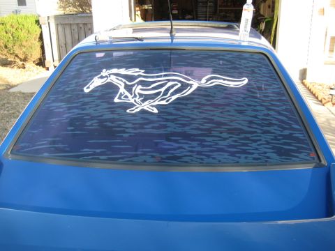 1990 Ford Mustang - Before sticker and tint removal