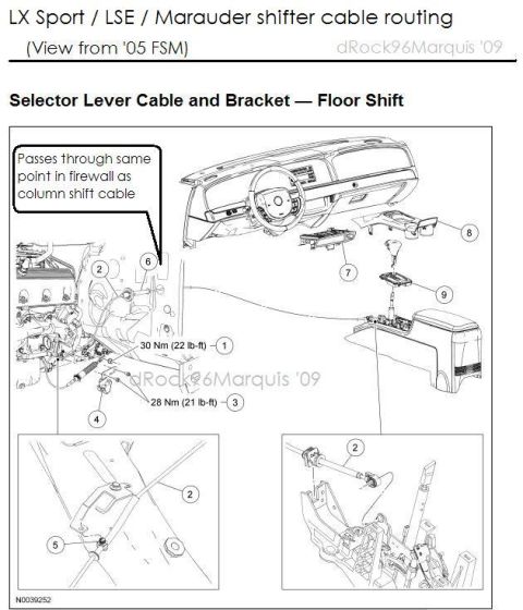 1996 Mercury Grand Marquis - LX Sport / LSE / MM shifter routing