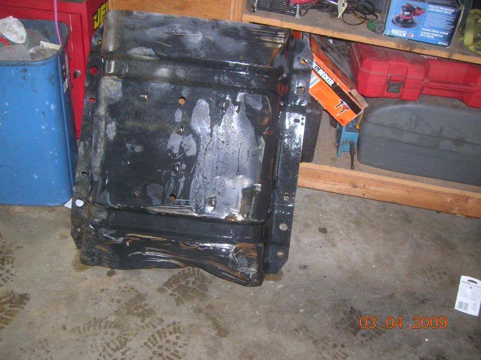 old tank skid plate....you can tell its taken its abuse.
