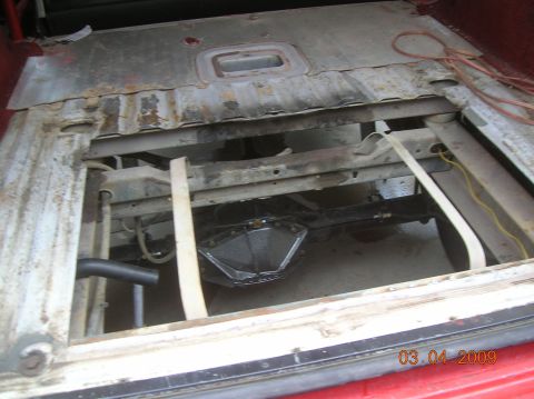 1985 Ford Bronco - hole cut in floor
