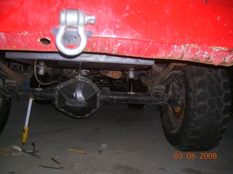 1985 Ford Bronco - new skid plate bolted in place