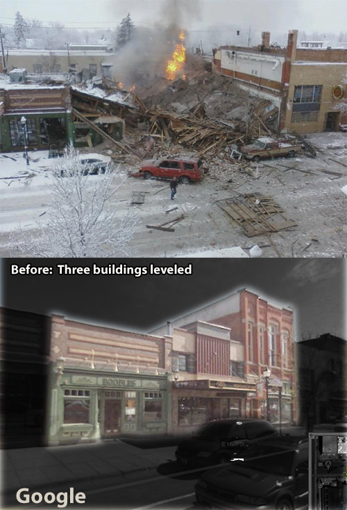 Before and after images.