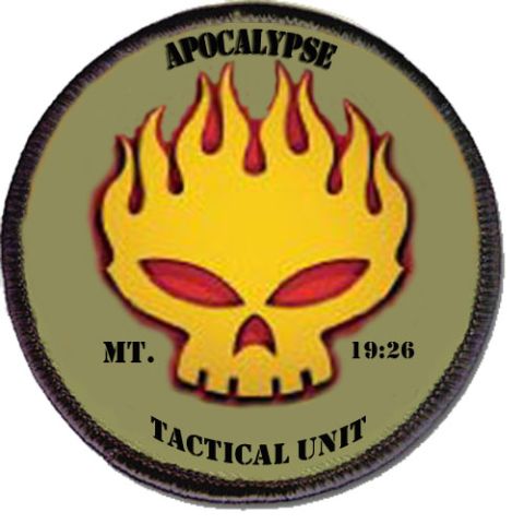 1986 Ford Bronco - Patch displays a skull with flames and tactical unit text.