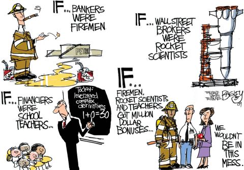 1980 Ford Bronco - This cartoon humorously depicts hypothetical scenarios involving various professions and their potential outcomes.