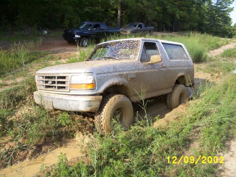 1995 Ford Bronco - After jamming the majority of the local forest into the ruts, I was able to drive it out.