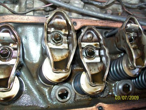 1972 Ford Ranchero - Engine valve train components, including rocker arms and springs, are shown in this close-up view.