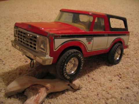 1979 Ford Bronco - This toy Bronco has a "Bronco Ranger" badge and appears to be a 1979 model, but it is not a real vehicle.