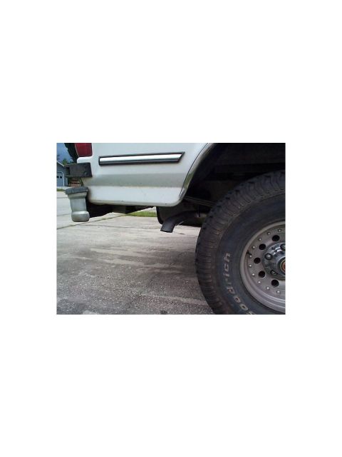1992 Ford Bronco - New single outlet exhaust. Now I can roll my rear window down and not choke on the fumes, 2 1/2 inch pipe, with a stainless magnaflow muffl…