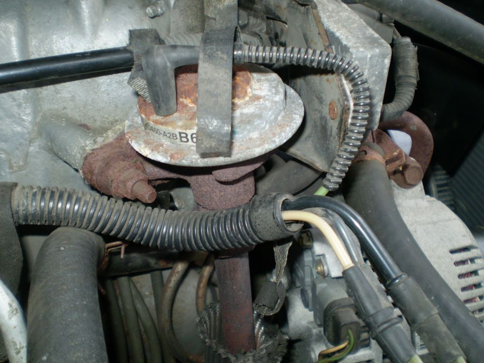 Close-up of engine component with visible text 'A2B B6'
