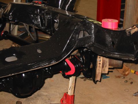 1978 Ford Bronco - Stage 5 Frame is now painted and the installation of the axles has begun. I wished that I had waited to install the new polyurethane while…