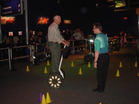2004 Land Rover Land Rover - My father test-driving a Segway.