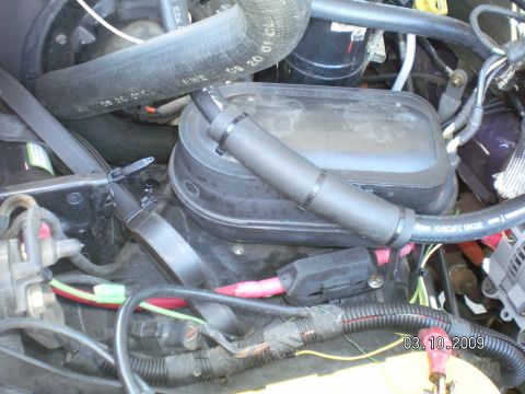 1996 Ford Bronco - Under the rubber cover is the 175 amp fuse that goes between the alt and the started relay supplied with the alt when you order it. Other t…