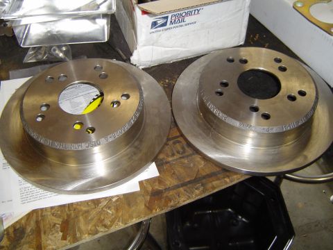 1989 Ford Bronco - Redrilled '96 explorer rotors to 5x5.5 pattern