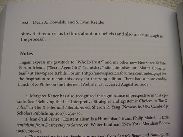 The Philosophy of The X-Files Updated Edition - Personal thanks to NewSpace Philes.
