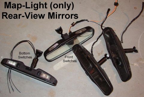 1983 Ford Bronco - Map-Light Rear-View Mirrors These dim mechanically, like common RV mirrors. POSSIBLE wiring: Bk: ground Wh: ground with open door (dome lam…