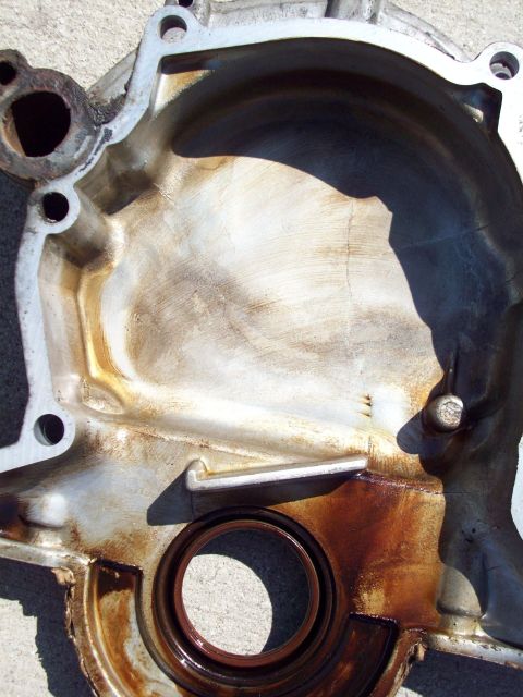 1996 Ford Bronco - timing cover interior crack in middle.