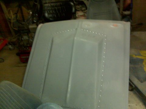 1966 Ford Ranchero - Scoop installed on hood, awaiting blending into hood.