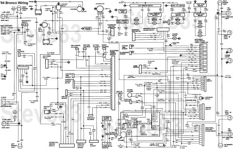 1983 Ford Bronco - Wiring Diagram for '84 Bronco & F-series (gas). IF THE IMAGE IS TOO SMALL, click it. Similar to '80-91 Bronco & F-series (gas). See also: h…