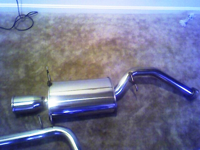 Chrome exhaust muffler and pipe section