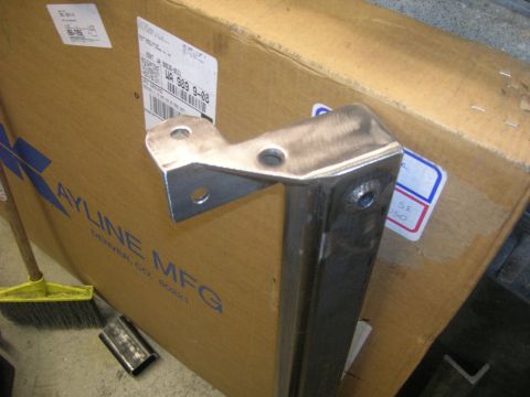 1996 Ford Bronco - Metal bracket and a Rayline Mfg. box. The section is labeled 'rear susp part 2'.