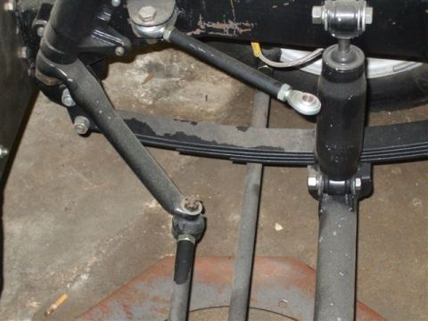 1963 Ford Galaxie - This image shows the underside of a vehicle, focusing on the steering and suspension system components.