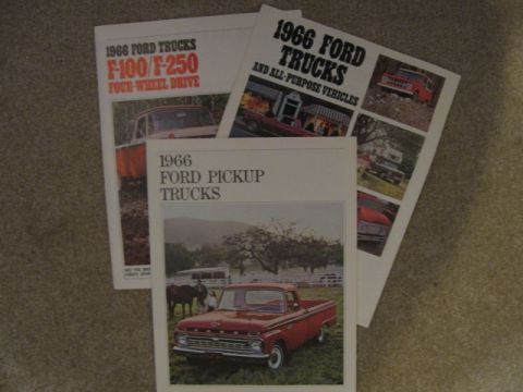 1966 Ford F-100 - NOS dealer literature.