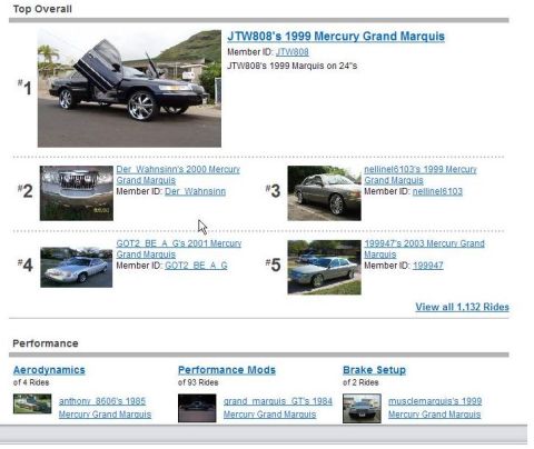 2000 Mercury Grand Marquis - A black Mercury Grand Marquis is shown with its doors open, custom rims and a modified suspension.