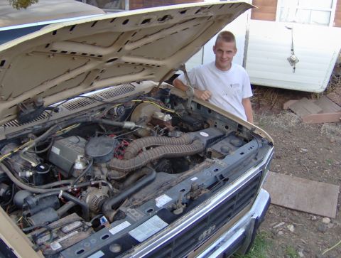 1984 Ford Bronco - After first startup. Dirty engine bay but im still a happy camper!