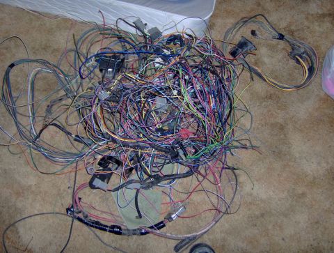 1984 Ford Bronco - wiring cut out of the 93 harness