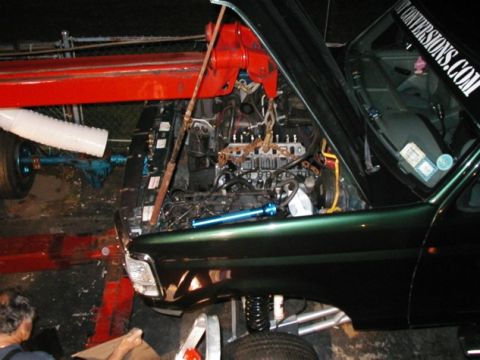 1994 Ford Bronco - Got it sitting on the mounts at 11pm , not bad considering I got home with it a 8pm