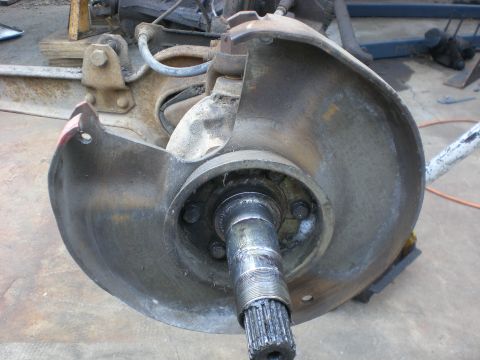 1967 Ford Mustang - ford drum spindle with chevy 1/2t backing plate. If you position the backing plate this way the brake hose is close to the upper ball joint…