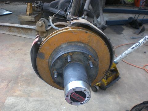 1967 Ford Mustang - Together with the chevy 1/2t backing plate. Early drum spindle and late disc and hub. If usinf the warn style hub lock (i.e. warn, MM, supe…