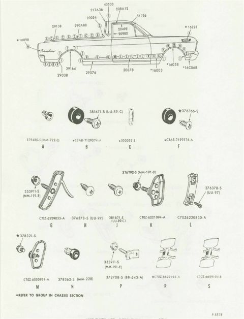 1972 Ford Ranchero - Molding Clips