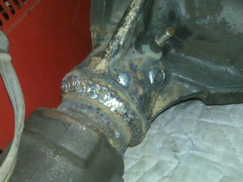 1990 Ford Bronco - Close-up of a welded differential housing, likely part of a custom modification.