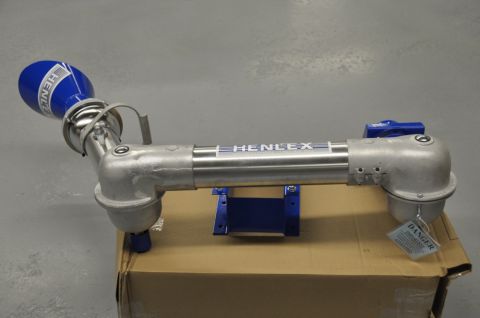 1996 Ford Bronco - A silver and blue welding arm with HENLEX branding is shown mounted on a blue bracket.
