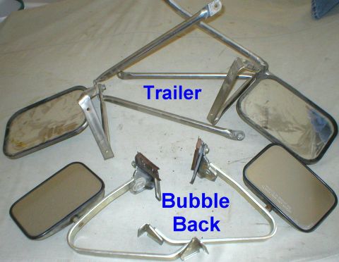 1983 Ford Bronco - Optional '82-96 Side Mirrors All metal parts are stainless, except the main arm for the bubble-back Hi-Low Mount Breakaways, which is Alumi…