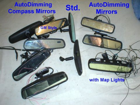 1983 Ford Bronco - Various electronic mirrors. Some with digital compass &/or autodimming &/or map lights &/or temperature. Wiring pigtail and mounting button…