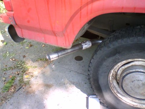 1981 Ford Bronco - The premade tailpipe had a very nice snug fit. I'd heard complaints of aftermarket tailpipes generally hanging too low, but I was very plea…