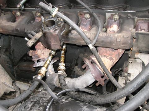 1981 Ford Bronco - Some Indian Head Gasket Shellac really sealed up the threads and gasket. Unfortunately, I found that the smog pump also pumps air into this…