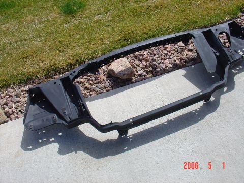 1973 Ford Ranchero - blasted and painted core support.