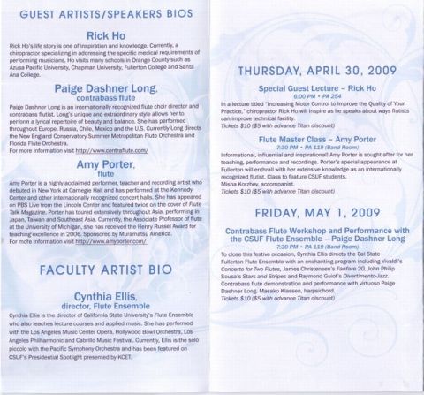 1990 Ford Bronco - This brochure details upcoming events and biographies of guest artists and faculty members.