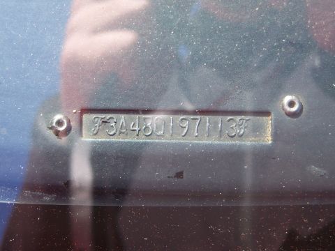 1973 Ford Ranchero - VIN data plate in the dash.