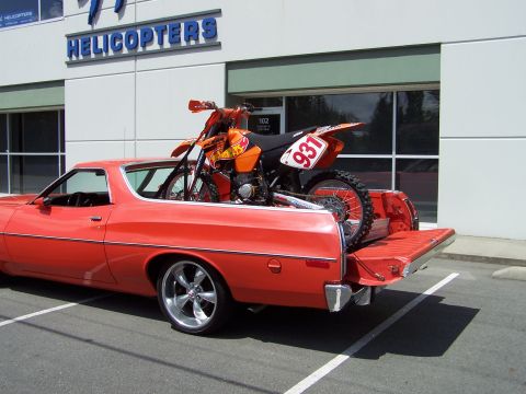 1973 Ford Ranchero - my 2002 KTM 125SX.